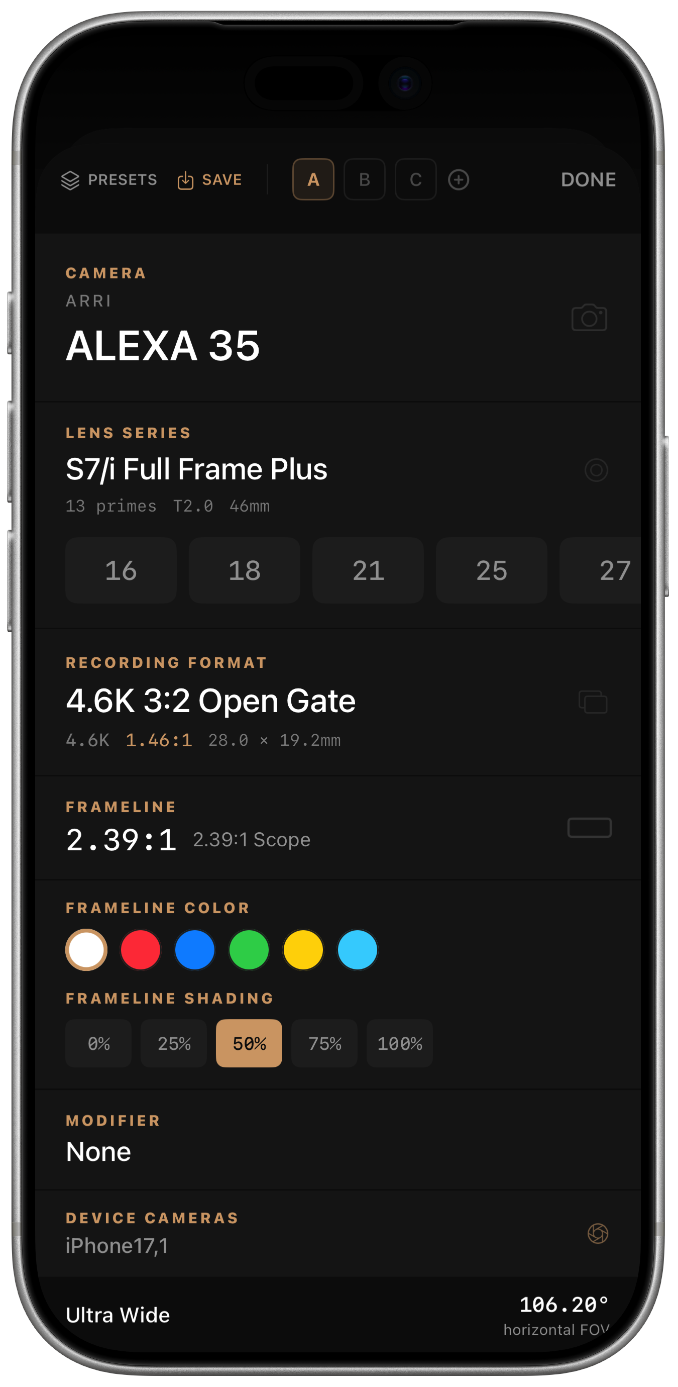 Camera and lens gear setup